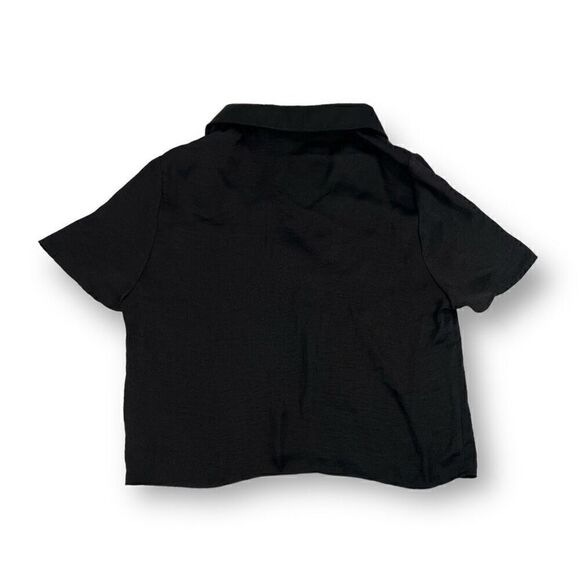 Naked Zebra Cropped Boxy Fit Blouse Top Size Small - Picture 3 of 5